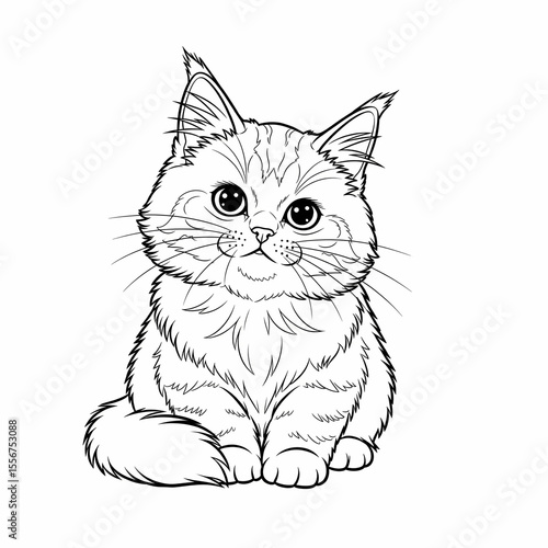 vector illustration of a cat