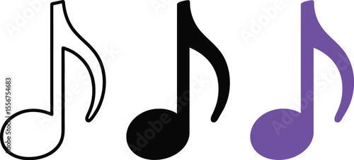 Music notes vector illustration for musical notation sheet music song melody rhythm treble clef design 100 editable vector illustration with png format