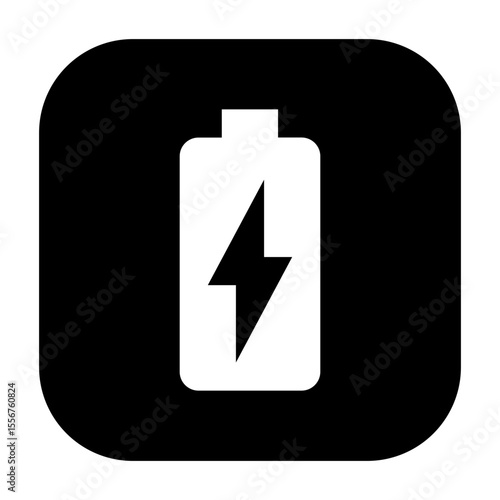 Battery charge icon representing battery charge functionality on mobile devices.