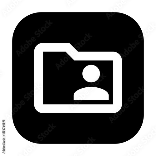 Line icon of a shared folder, used in collaborative environments.