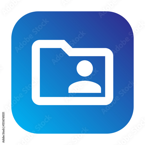 Line icon of a shared folder, used in collaborative environments.