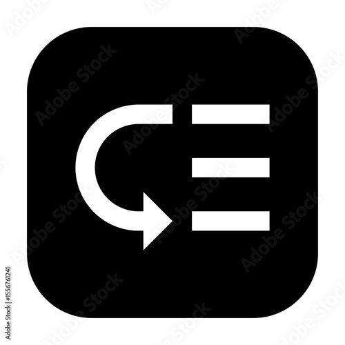 Line icon representing a low priority label or task status.