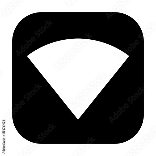 Wifi signal icon representing wifi signal functionality on mobile devices.