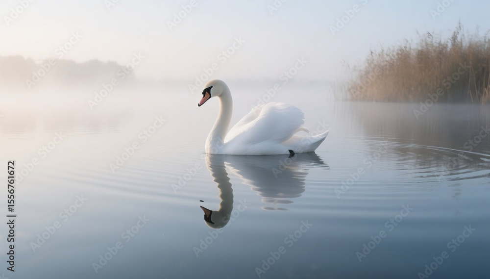 Fototapeta premium swan on the lake