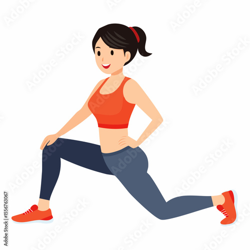 太ももダイエット運動のベクター素材