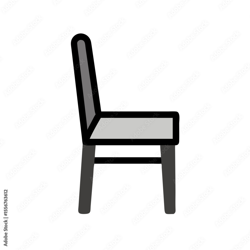 Modern chair illustration with clean lines and minimalist design Modern chair illustration with clean lines and minimalist design