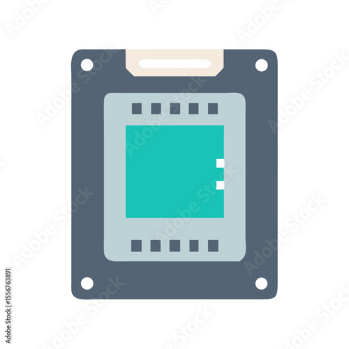Flat vector image of a solid state drive SSD
