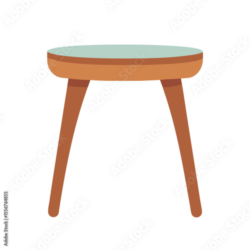 Modern minimalist stool illustration on a solid background