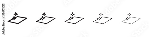 clean surface icon thin flat outline style vector sign