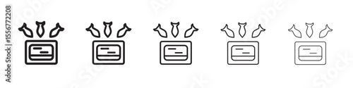 Ddos icon thin flat outline style vector sign