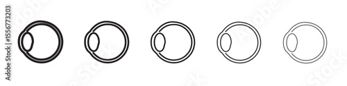 eye organ icon thin flat outline style vector sign