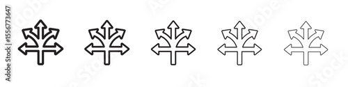 Flexibility icon thin flat outline style vector sign