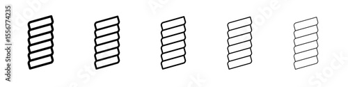 Gemelli icon thin flat outline style vector sign