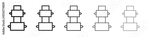Hernia icon thin flat outline style vector sign