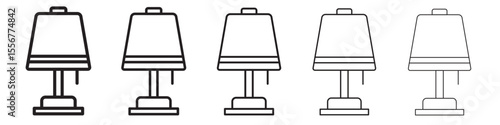 Home light icon thin flat outline style vector sign