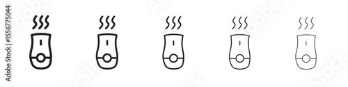 Humidifier icon thin flat outline style vector sign