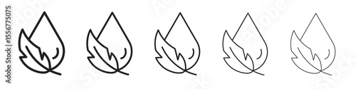 hypoallergenic icon thin flat outline style vector sign