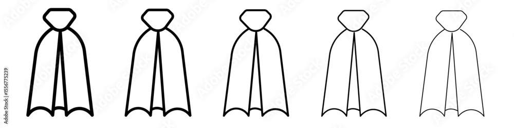 Fototapeta premium Invisibility Cloak icon thin flat outline style vector sign