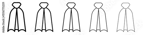 Invisibility Cloak icon thin flat outline style vector sign