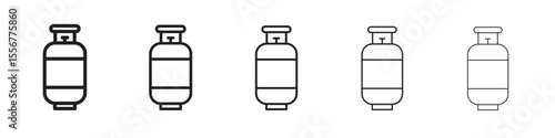 LPG icon thin flat outline style vector sign