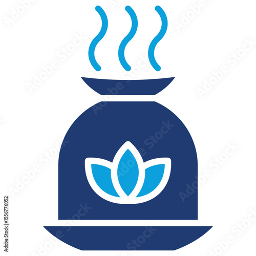 Aromatherapy Flat Blue Icon