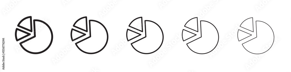 Market share icon thin flat outline style vector sign Market share icon thin flat outline style vector sign
