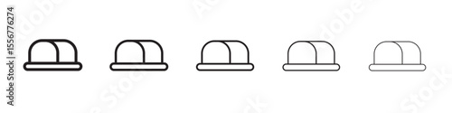 marzipan icon thin flat outline style vector sign