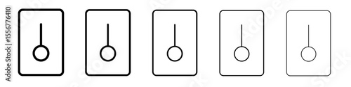 Meteorology thermometer measuring icon thin flat outline style vector sign