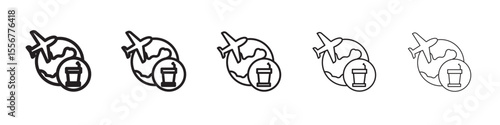 MICE tourism icon thin flat outline style vector sign