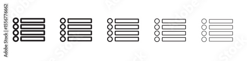 more button icon thin flat outline style vector sign