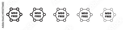 Msg free icon thin flat outline style vector sign