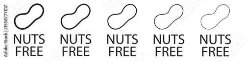 nuts free icon thin flat outline style vector sign