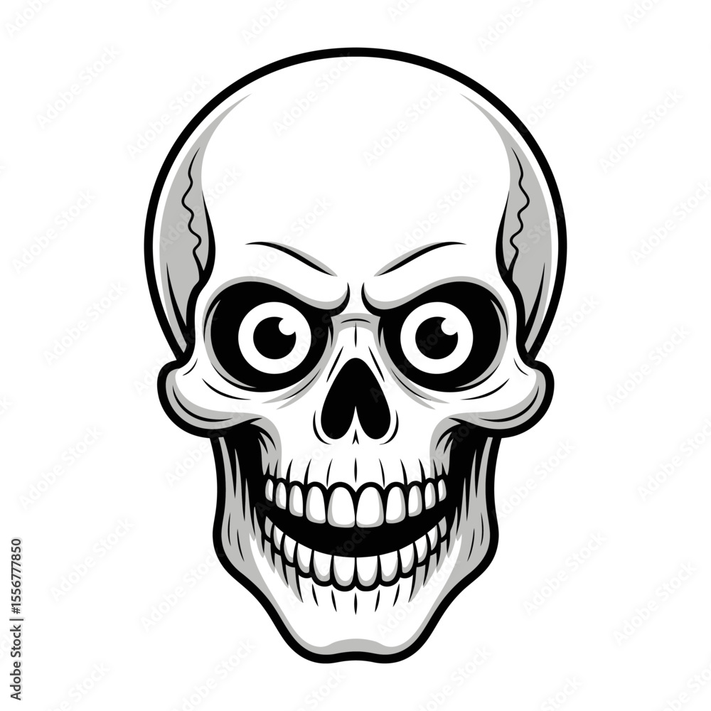 Fototapeta premium human skull vector illustration
