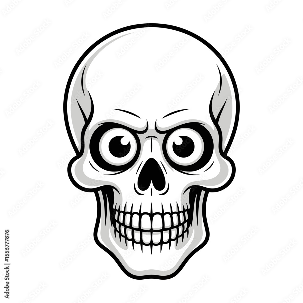 Fototapeta premium human skull vector illustration