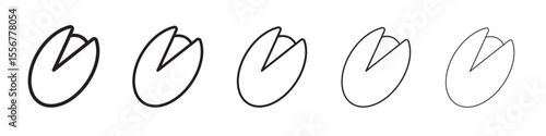 pistachio icon thin flat outline style vector sign