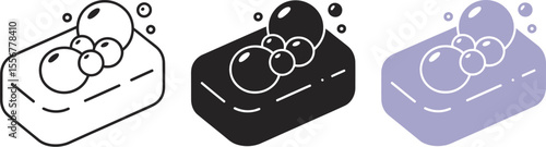 Soap bar illustration set for hygiene products and personal care items in vector format design vector illustration