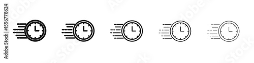 quick response icon thin flat outline style vector sign