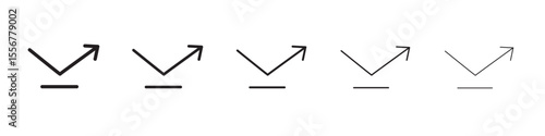 Rebound icon thin flat outline style vector sign