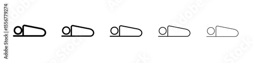 Relaxation icon thin flat outline style vector sign