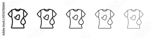 Softener clothes dirt icon thin flat outline style vector sign