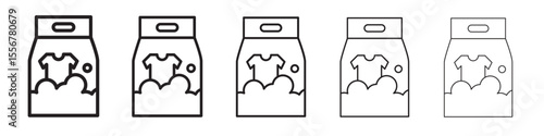Softener clothes dirt icon thin flat outline style vector sign