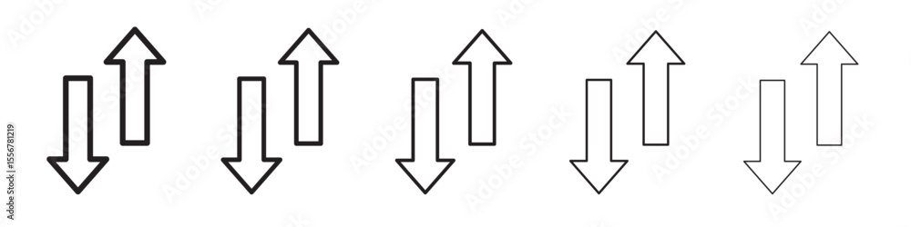 swap Icon thin flat outline style vector sign swap Icon thin flat outline style vector sign