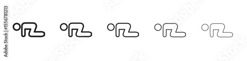 Surrender, capitulate, give up icon thin flat outline style vector sign