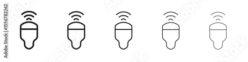 Ultrasound device icon thin flat outline style vector sign