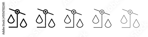 Unfair icon thin flat outline style vector sign