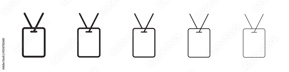 Obraz premium VIP pass icon thin flat outline style vector sign