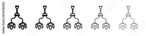 Video game contest icon thin flat outline style vector sign