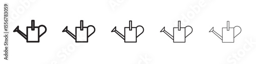 Watering Can icon thin flat outline style vector sign