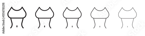 Weight loss icon thin flat outline style vector sign