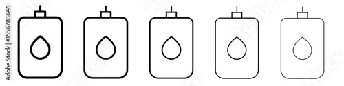 blood bag icon thin flat outline style vector sign